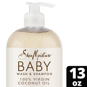 SheaMoisture Baby Wash & Shampoo 100% Virgin Coconut Oil Hydrate & Nourish for Delicate Skin - 13 fl oz - 1 of 4