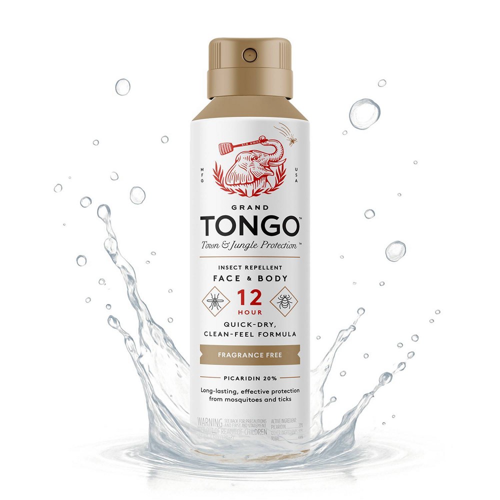 Grand Tongo DEET-Free Picaridin Insect Repellent Family Formula - Fragrance Free - 4.5oz: Skin Spray for Mosquito Protection