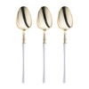 Smarty Had A Party Gold w/ White Handle Moderno Plastic Dinner Spoons - 240 pcs - 2 of 4