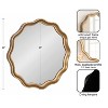 Kate & Laurel All Things Decor 28"X28" Hatherleigh Round Scallop Mirror Gold - 2 of 4