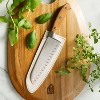 Bloomhouse 7 Inch German Steel Santoku Knife w/ Olive Wood Forged Handle - 3 of 4