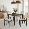 SereneCUSH Set of 4 16.5"W Wooden Dining Chairs, Kitchen Chair with Padded Seat Fabric/Faux Leather, Upholstered Side Chair for Kitchen Dining Room - 2 of 4