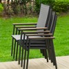 5pc Patio Set with Steel Table, Umbrella Hole & Aluminum Chairs - Captiva Designs: Outdoor Dining Furniture - 4 of 4