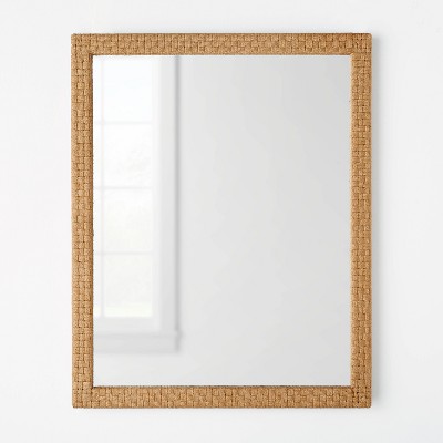 24" x 30" Woven Check Wall Mirror Natural - Threshold™ designed with Studio McGee