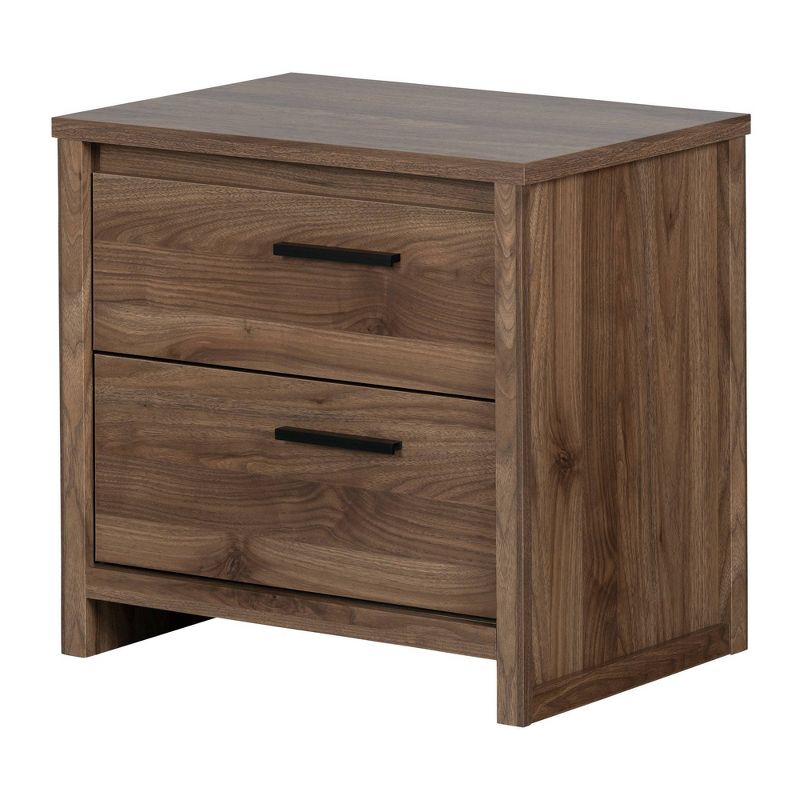 Tao 2 Drawer Nightstand Natural Walnut - South Shore, 1 of 9