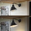 9.63" 1-Light Croydon Farmhouse Industrial LED Gooseneck Arm Outdoor Sconce - JONATHAN Y - image 3 of 4