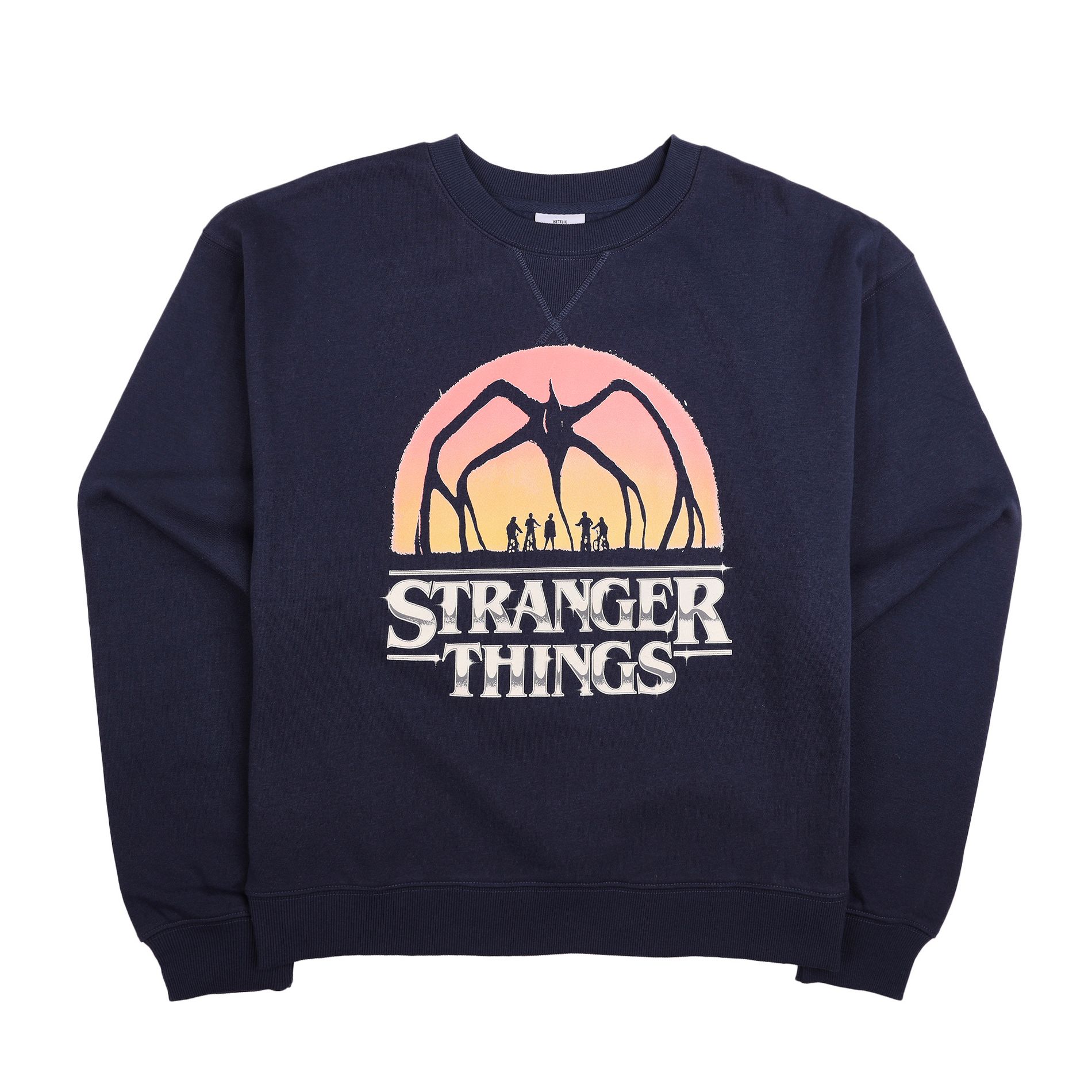 Stranger Things 5 One Last Strange Adventure Women's Navy Blue Crew Neck Long Sleeve Sweatshirt