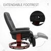 CIPACHO Faux  Leather lounge chair with footrest and armrest, Manual Swivel Recliner for living room, Black - 4 of 4
