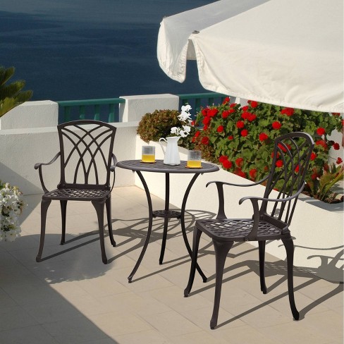 3pc Cast Aluminum Bistro Set Nuu Garden Target