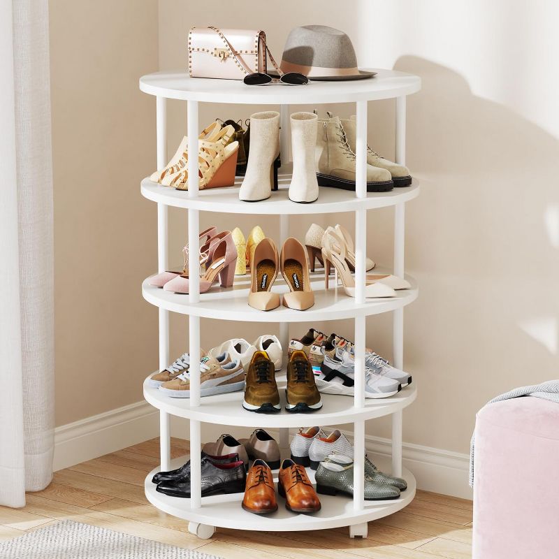 Tribesigns 5-Tier Rotating Shoe Rack, 2 of 9