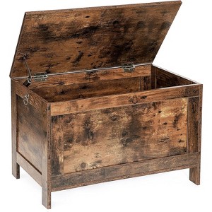 Acoinel Toy Box, Retro Wooden Look Storage Chest with Safety Hinge, Entryway Storage Bench Supports 220 lb - 1 of 4