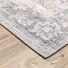 Marcel Vintage Traditional Medallion Area Rug Blue/Gold - Captiv8e Designs - 2 of 4