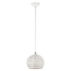 Livex Lighting Charlton 1 - Light Pendant in  White/Brushed Nickel - 3 of 4