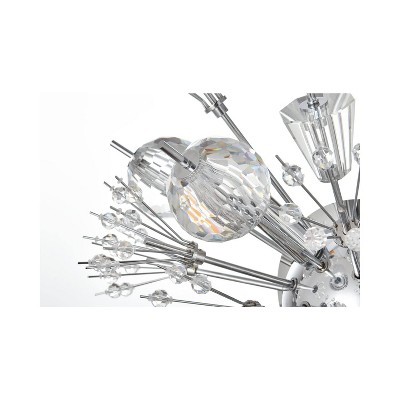 Vera 19'' Chrome Crystal Starburst Dimmable Wall Sconce