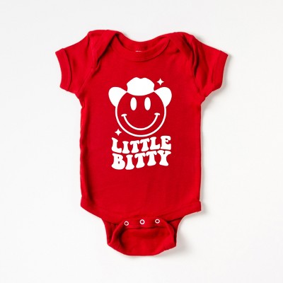 The Juniper Shop Little Bitty Smiley Baby Bodysuit - 12mo - Red