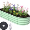 GustoWave Four Size Raised Garden Bed,Galvanized Raised Bed,Garden Boxes Outdoor,Galvanized Planter,Planter Raised Boxes,Metal Garden Box,Rubber Edge - 2 of 4