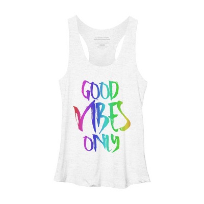 Adult Design By Humans Good Vibes Only Rainbow Pride By Samcole18 Racerback Tank Top