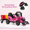 Costway Ride on Car 12V 2 in 1 Kids Street Sweeper Truck Electric Vehicle with Remote Control - 3 of 4