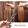 Unique Bargains Stainless Steel Hair Cutting Scissors Black 1 Pc - 2 of 4