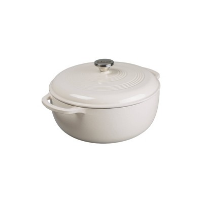 Lodge 7.5qt Cast Iron Enamel Dutch Oven Oyster