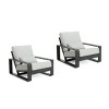 Aluminum Outdoor Club Chair, Modern Rust Resistant Patio Lounge with Olefin Cushion, 32.5" Wide for Outdoor Use-3irtyhousy - 2 of 4