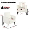 NicBex Fabric Upholstered Accent Chair with Wood Legs and Pillow,Modern Comfortable Arm Chairs for Bedroom,Reading Room - 3 of 4
