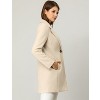 INSPIRE CHIC Women's Regular Fit Notched Lapel Long Sleeve Buttoned Classic Coat - 4 of 4