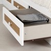 Full Hoya Mates Bed with 3 Drawers White/Faux Printed Rattan - South Shore: Laminated Particle Board Frame, No Box Spring Needed - 3 of 4