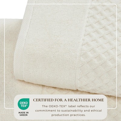 Ivory Cotton Quick-Dry Textured Bath Towel Set for Kids (4 Pack)