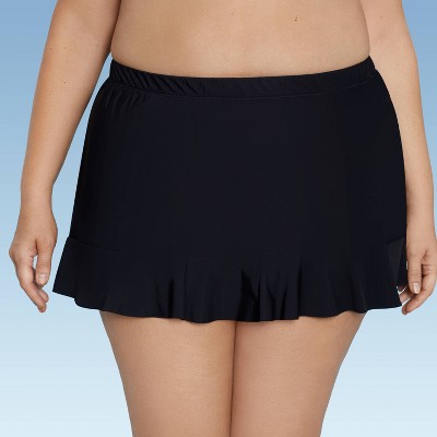 Women's Upf 50 Ruffle Swim Skirt - Aqua Green® Black X : Target