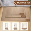Front Door 24''x35'' Absorbent Muddy Dirt Resist Washable Non Slip Low - Profile Indoor Doormat Brown Entryway Welcome Mat - 2 of 4