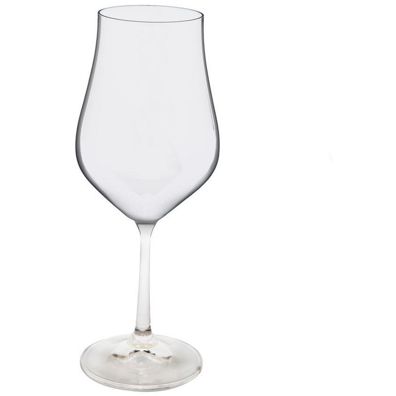 Classic Touch Set of 6 Wine Glasses with Clear Stem, 9"H, 1 of 7
