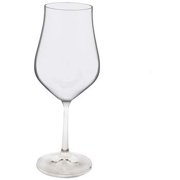 Classic Touch Set of 6 Water Glasses with Clear Stem, 9.5"H