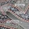 Vintage Distressed Area Rug for Living Room Traditional Medallion Stain Resistant Accent Rug, 8' x 10' Red - 4 of 4
