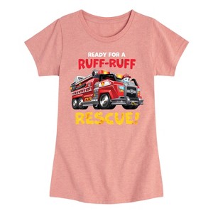 Girls' - Paw Patrol - Al Firetruck Ruff Ruff Rescue Fitted Short Sleeve Graphic T-Shirt - 1 of 4