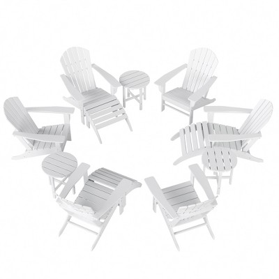 WestinTrends Dylan HDPE Outdoor Patio Adirondack Chair (12-Piece Set)