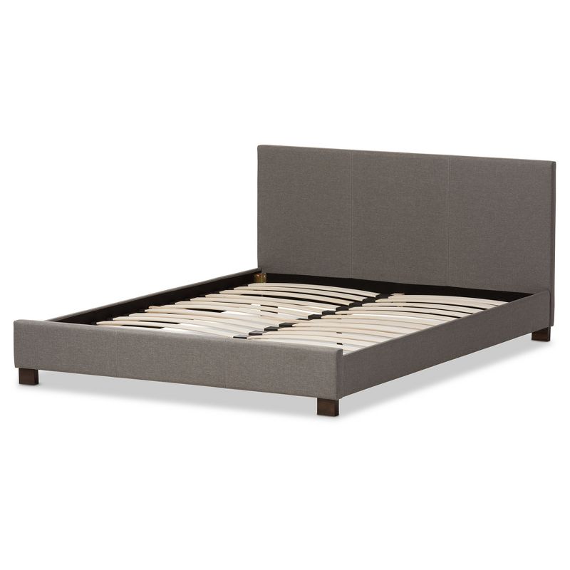 Elizabeth Modern And Contemporary Fabric Upholstered Panel - Stitched Platform Bed - Baxton Studio, 5 of 8