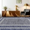 Acekool Modern Geometric Area Rug, Washable Non Slip Soft Low Pile Carpet, Distressed Bordered Foldable Accent Mat for Living Room Bedroom - 2 of 4