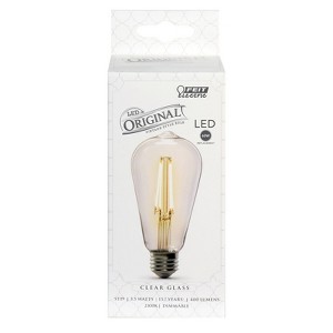 Feit Electric ST19 E26 (Medium) LED Bulb Soft White 60 Watt Equivalence 1 pk - 1 of 1