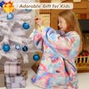 Tirrinia Girls Boys Blanket Hoodie Sweatshirt, Oversized Fleece Pullover, Hooded Fleece Lined Blanket, Christmas Gift for Kids Teens, Youth - 2 of 4