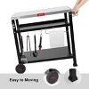3Shelf Outdoor Grill Table Pizza Oven Table for Outside Movable Grill Cart with Wheels Indoor Outdoor Cooking Station - 3 of 4