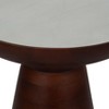 Wooden Accent Table with Marble Top - Modern Home Decor - Solid Wood Base - Ideal for Living Room, Bedroom & Office - 4 of 4