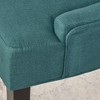 Elegant Two-Pack Teal Fabric Dining Chairs, Armless Design for Comfortable and Chic Seating - 2 of 3