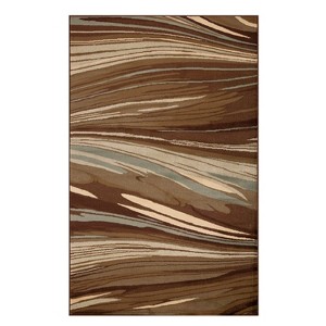 Modern Abstract Multi-Colored Power-Loomed Living Room Bedroom Entryway Indoor Area Rug or Runner by Blue Nile Mills - 1 of 4
