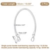 Unique Bargains PU Leather Braided Replacement Metal Buckles Purse Strap 2 Pcs - 2 of 4