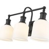 Bryant 3-Light Bath Light - Matte Black Steel, Dimmable, Nautical & Industrial Design - 4 of 4