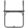 vidaXL Balcony Table Brown Plastic, Steel Medium Foldable - 2 of 4