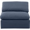 Meridian Furniture,Indulge Linen Textured Fabric Armless Chair - 4 of 4