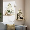 Aoibox Set of 2 Wooden Hanging Wall Shelves with Artificial Ivy and LED Lights for Home Decor, Living Room, Bedroom, Kitchen - 4 of 4