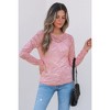 Amaryllis Women's Long Sleeve Sheer Lace Top Elegant Floral Pattern Delicate Blouse - 4 of 4